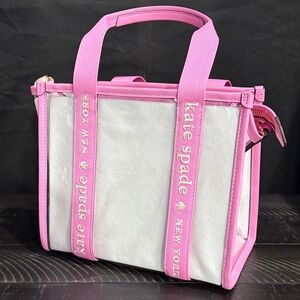 Kate Spade Kip Clear Small Tote - Pink/White